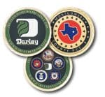 Custom USA Made Deluxe Rush Challenge Coins 1.75" diameter