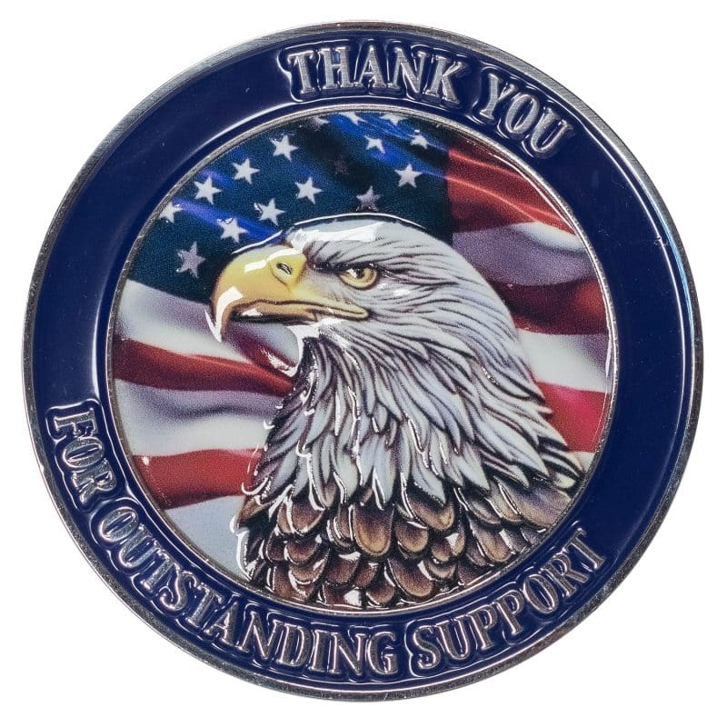 Custom 2" UV Print Custom Challenge Coin Double Sided Struck Brass - 7