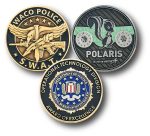 Custom 2 1/4" (2.25") Custom Challenge Coin Double Sided Struck Brass