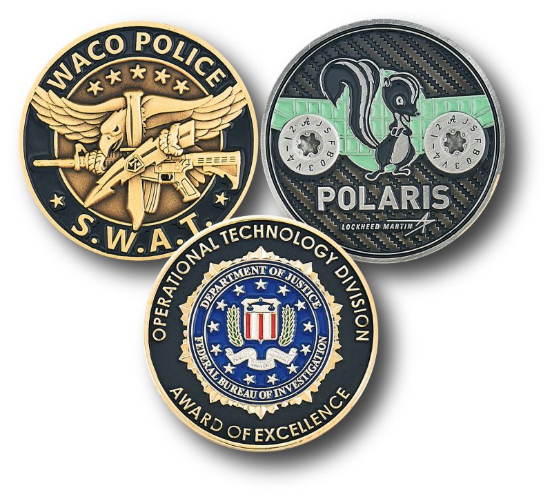 2-14-225-Custom-Challenge-Coin-Double-Sided-Struck-Brass-KB17000 Custom 2 1/4" (2.25") Custom Challenge Coin Double Sided Struck Brass