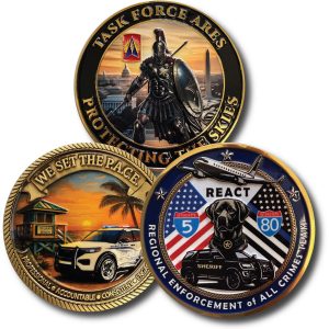Custom 2.5" UV Custom Challenge Coin Double Sided Cast Zinc Alloy