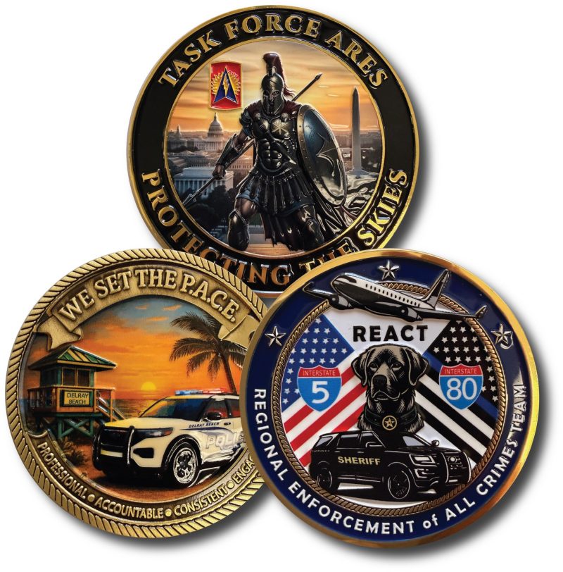 Custom 3.25" UV Custom Challenge Coin Double Sided Cast Zinc Alloy